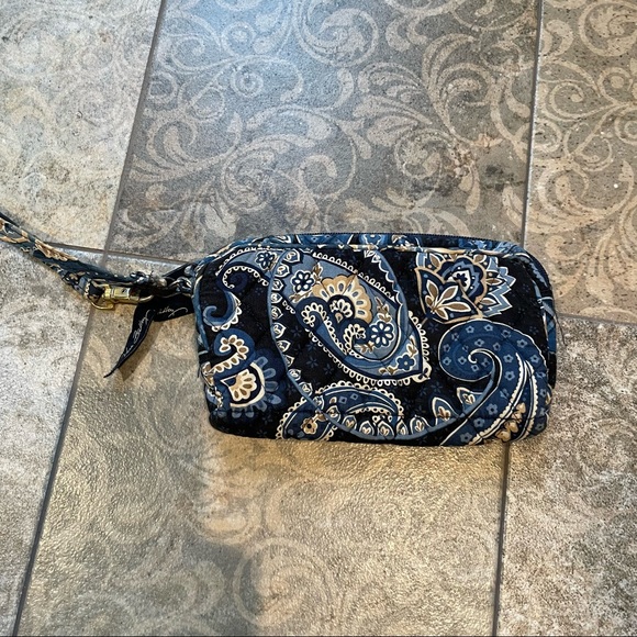 Vera Bradley | vintage navy paisley patterned wristlet - Picture 7 of 7